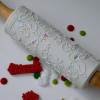 Bio Dough | Christmas Embossed Silicone Rolling Pin