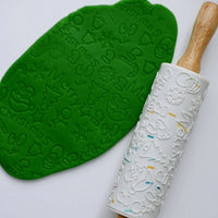 Bio Dough | Christmas Embossed Silicone Rolling Pin