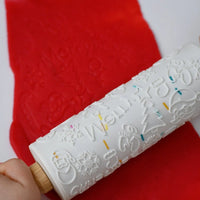 Bio Dough | Christmas Embossed Silicone Rolling Pin