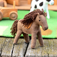 Tara Treasures Felt Horse Farm Animal Toy