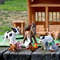Tara Treasures Felt Cat Farm Animal Toy