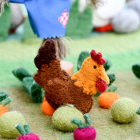 Tara Treasures Felt Chicken Farm Animal Toy