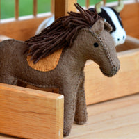 Tara Treasures Felt Horse Farm Animal Toy