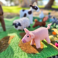 Tara Treasures Felt Pig Farm Animal Toy
