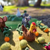 Tara Treasures Felt Chicken Farm Animal Toy