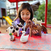 Tara Treasures Felt Dog Farm Animal Toy