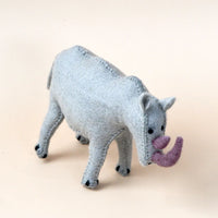 Tara Treasures Felt Rhinoceros Soft Toy For Safari Play