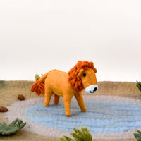 Tara Treasures Felt Lion Soft Toy For Safari Play