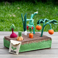 Tara Treasures Grow Your Own Garden - Felt Planter Box With Sprouts And Vegetables