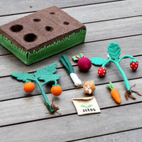Tara Treasures Grow Your Own Garden - Felt Planter Box With Sprouts And Vegetables
