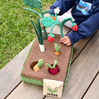 Tara Treasures Grow Your Own Garden - Felt Planter Box With Sprouts And Vegetables