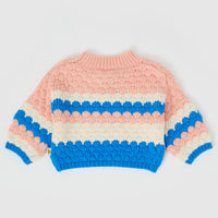 Goldie and Ace Billie Bubble Knit Jumper Tulip/Lake