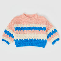 Goldie and Ace Billie Bubble Knit Jumper Tulip/Lake