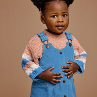 Goldie and Ace Billie Bubble Knit Jumper Tulip/Lake