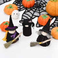 Tara Treasures Felt Witch With Broom Peg Doll