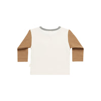 Quincy Mae Long Sleeve Pocket Tee || Colour Block