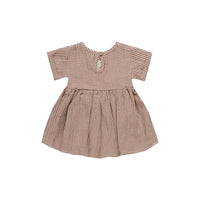 Quincy Mae Brielle Dress || Plum Gingham