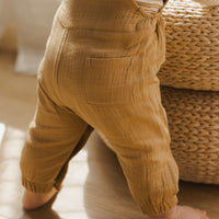 Quincy Mae Baby Overall || Golden