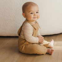 Quincy Mae Baby Overall || Golden