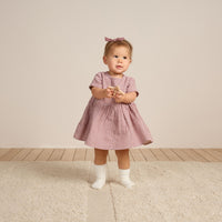 Quincy Mae Brielle Dress || Plum Gingham