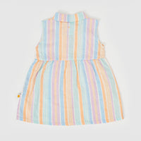 Goldie and Ace Rudy Linen Dress Pastel Stripe