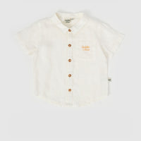Goldie and Ace Holiday Linen Shirt Ivory
