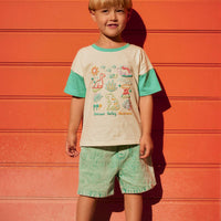 Goldie and Ace Noah Denim Shorts Turquoise