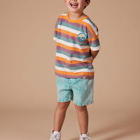 Goldie and Ace Noah Denim Shorts Turquoise