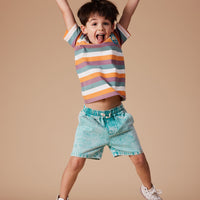 Goldie and Ace Noah Denim Shorts Turquoise