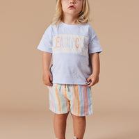 Goldie and Ace Noah Linen Shorts Pastel Stripe