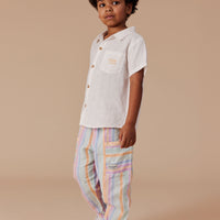Goldie and Ace Holiday Linen Shirt Ivory