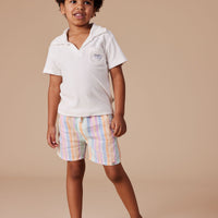 Goldie and Ace Noah Linen Shorts Pastel Stripe