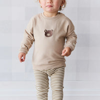 Jamie Kay Organic Cotton Damien Sweatshirt - Fawn Bear