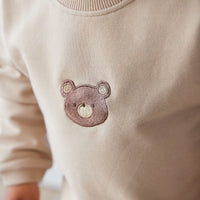 Jamie Kay Organic Cotton Damien Sweatshirt - Fawn Bear