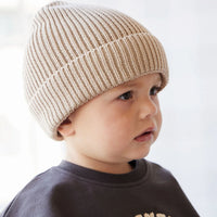Jamie Kay Leon Knitted Beanie - Fawn