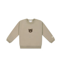 Jamie Kay Organic Cotton Damien Sweatshirt - Fawn Bear