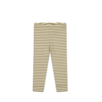 Jamie Kay Organic Cotton Modal Elastane Legging - Narrow Stripe Oak/Soft Clay