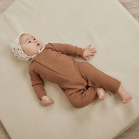 Quincy Mae Ribbed Baby Jumpsuit | Cinnamon