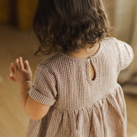 Quincy Mae Brielle Dress || Plum Gingham