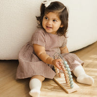 Quincy Mae Brielle Dress || Plum Gingham