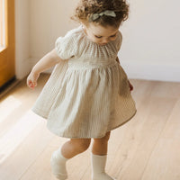 Quincy Mae Bella Dress || Basil Stripe