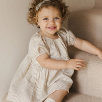 Quincy Mae Bella Dress || Basil Stripe