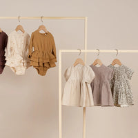 Quincy Mae Bella Dress || Basil Stripe