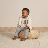 Quincy Mae Hooded Woven Jacket || Basil Stripe