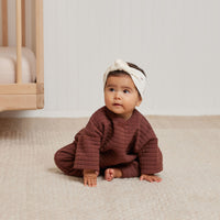 Quincy Mae Quilted Sweater + Pant Set | Plum