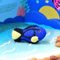 Tara Treasures Felt Blue Tang Fish Toy (Coral Reef Fish)