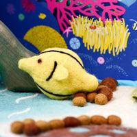 Tara Treasures Felt Yellow Tang Fish Toy (Coral Reef Fish)