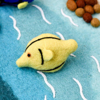 Tara Treasures Felt Yellow Tang Fish Toy (Coral Reef Fish)