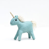 Tara Treasures Felt Blue Unicorn Toy