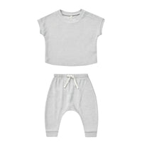 Quincy Mae Terry Tee + Pant Set || Cloud